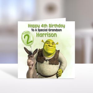 Tarjeta de cumpleaños personalizada de Shrek - Tarjeta de cumpleaños personalizada de Shrek - Tarjeta de cumpleaños de Shrek - Tarjeta de cumpleaños personalizada de Shrek - Shrek