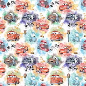 Carta da regalo per compleanno DISNEY CARS - Carta da regalo personalizzata Disney Cars - Carta da regalo Lightning McQueen - Carta da regalo Disney - 2 fogli D3