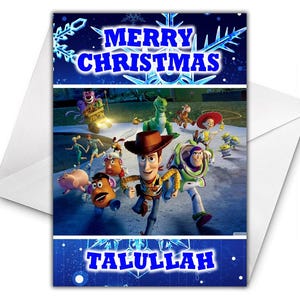 TOY STORY Personalised Christmas Card - Disney Christmas Card - Toy Story Personalised Greetings Card - Toy Story Xmas card - Woody - Buzz