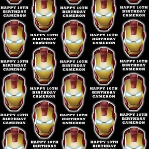 Carta da regalo personalizzata per compleanno IRONMAN - Carta da regalo personalizzata Marvel Comics - Carta da regalo Iron Man - Spiderman - Hulk - Thor - Batman