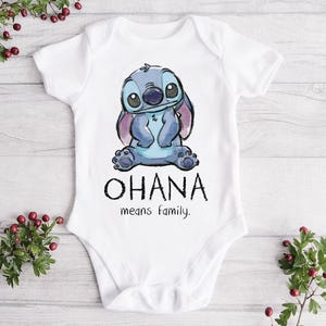 Gilet per neonati DISNEY STITCH - Tutina per neonati Disney Stitch - Gilet per neonati Lilo e Stitch - Gilet per neonati Disney Stitch Ohana significa famiglia - Varie taglie