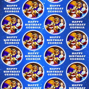 Carta da regalo personalizzata per compleanno LA BELLA E LA BESTIA - Carta da regalo personalizzata La Bella e la Bestia - Carta da regalo Disney - Principessa Belle