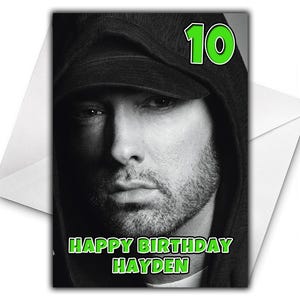 EMINEM personalisierte Geburtstagskarte - Eminem personalisierte Geburtstagskarte - Eminem Geburtstagskarte - Eminem personalisierte Grußkarte