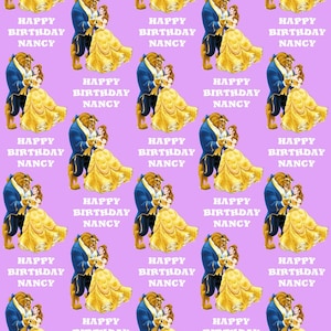 Carta da regalo personalizzata per compleanno LA BELLA E LA BESTIA - Carta da regalo personalizzata La Bella e la Bestia - Carta da regalo Disney - Principessa Belle