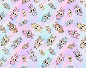 LABUBU Birthday Wrapping Paper - Labubu Personalised Gift Wrap - Labubu Wrapping Paper - Labubu Gift Wrap - Labubu Cute Disney Gift Wrap D2