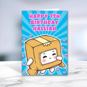 Gepersonaliseerde verjaardagskaart LANKYBOX - Gepersonaliseerde verjaardagskaart Lankybox - Gepersonaliseerde wenskaart voor kinderen - Lankybox Card