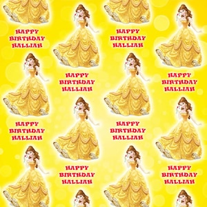 PRINCIPESSA BELLE Carta da regalo personalizzata per compleanno - Carta da regalo personalizzata La bella e la bestia - Carta da regalo Disney - Principesse Disney