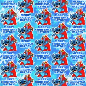 Carta da regalo natalizia personalizzata DISNEY STITCH - Carta da regalo personalizzata Disney Stitch - Carta da regalo Disney - Lilo e Stitch Natale D2