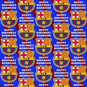 Carta da regalo personalizzata per compleanno FC BARCELONA - Carta da regalo personalizzata Barcellona - Carta da regalo Barcellona - Carta da regalo di compleanno Barcellona