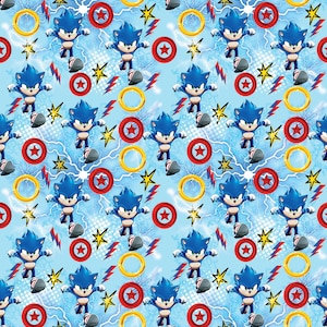 SONIC HEROES Geschenkpapier zum Geburtstag - Sonic The Hedgehog Geschenkpapier - Sonic Wrapping Paper - Knuckles - Tails - Sonic Wrapping