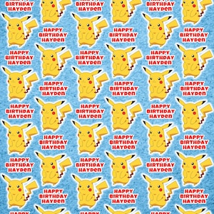 Carta da regalo personalizzata per compleanno PIKACHU - Carta da regalo personalizzata Pokemon - Carta da regalo Pikachu - Carta da regalo di compleanno Pokemon - D2