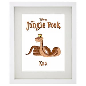 KAA JUNGLE BOOK Print - Disney Jungle Book Framed Artwork - Disney Print - Kaa Jungle Book Fan Art Print - Mowgli Akela Bagheera Baloo