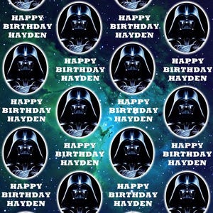 Carta da regalo personalizzata per compleanno DARTH VADER - Carta da regalo personalizzata Star Wars - Carta da regalo Darth Vader - Yoda - Stormtroopers - R2D2