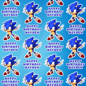 Carta da regalo personalizzata per compleanno SONIC - Carta da regalo personalizzata Sonic Heroes - Carta da regalo Sonic - Sonic The Hedgehog - Knuckles - Tails