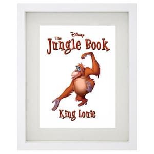 KING LOUIE Jungle Book Print - Disney Jungle Book Framed Artwork - Disney Print - Kaa Jungle Book Fan Art Print - Mowgli Kaa Bagheera Baloo