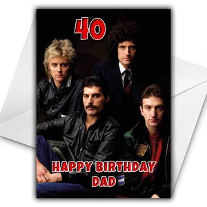 Carte d'anniversaire personnalisée REINE - carte d'anniversaire personnalisée Queen - carte d'anniversaire Freddie Mercury - carte de voeux personnalisée Queen