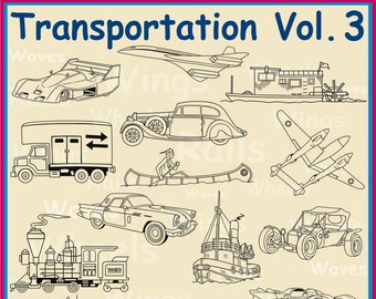 45 Transportation Vol. 3 Vector Clipart