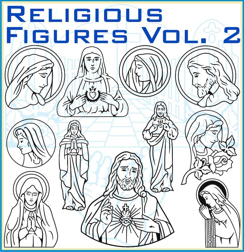 Religious Figures Vol. 2 JPEG Clipart - Etsy