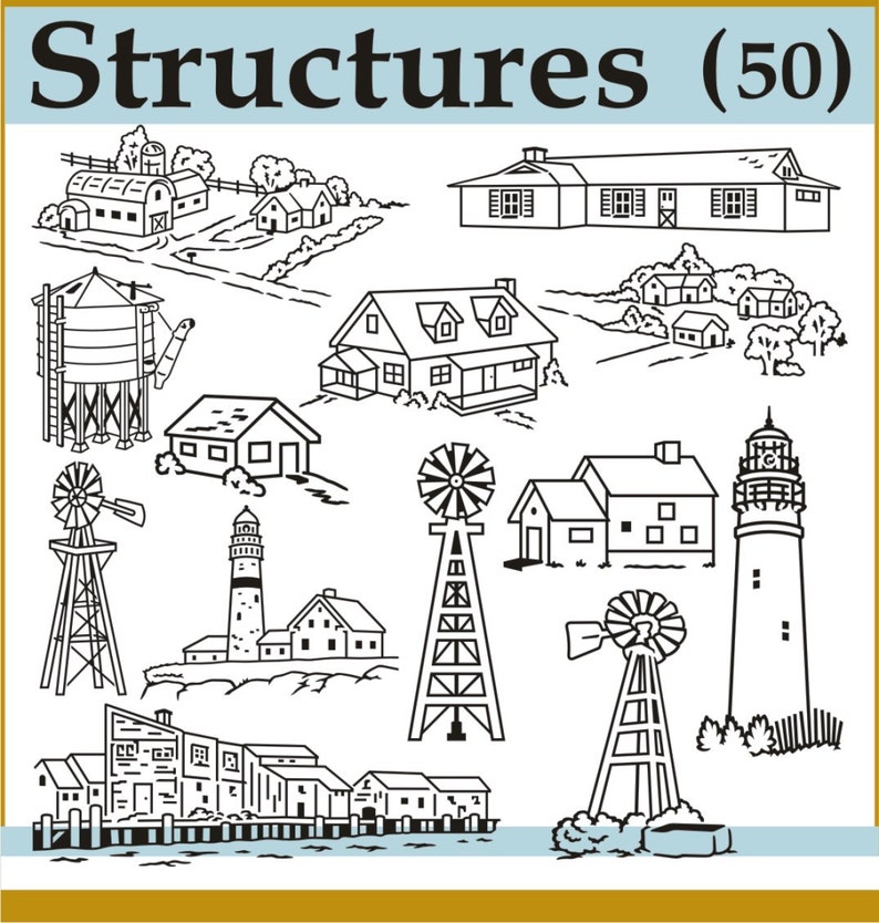 Digital Clipart Structures 50 PNG image 4