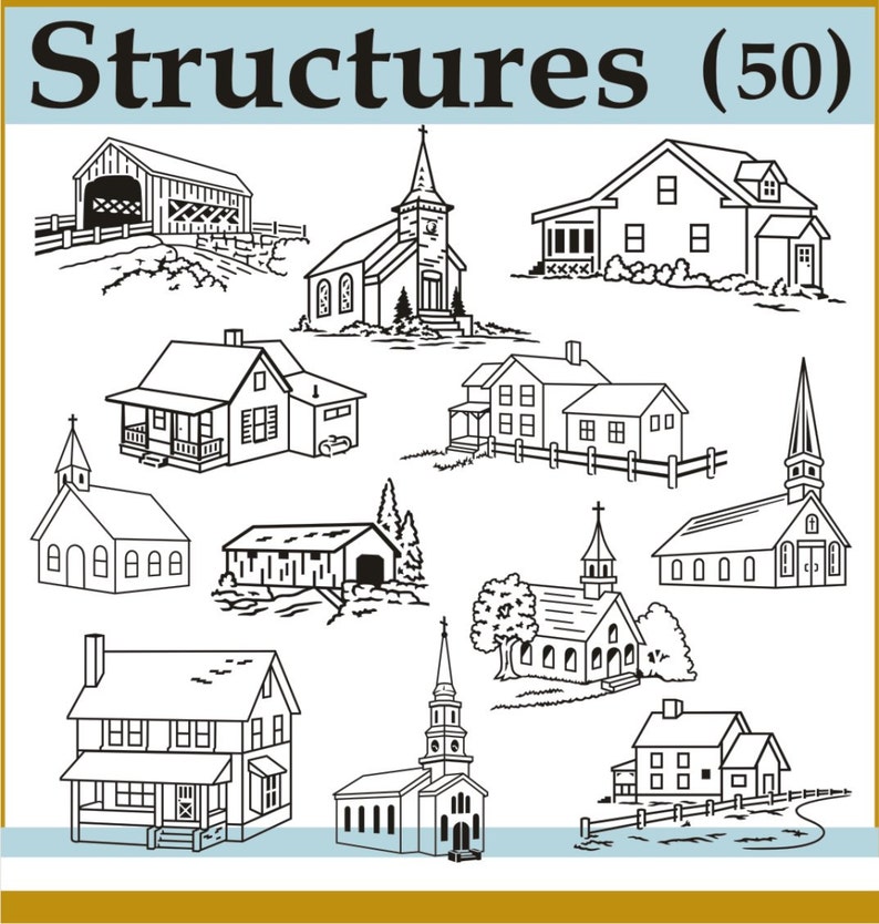 Digital Clipart Structures 50 PNG image 3