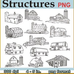 Digital Clipart Structures 50 PNG image 1