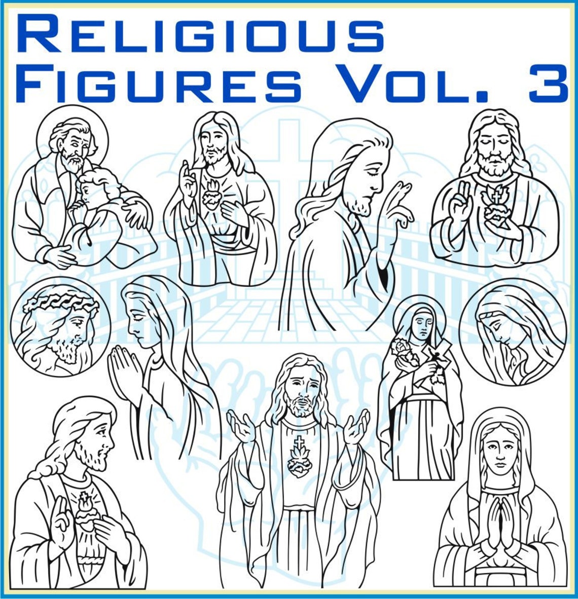Religious Figures Vol. 3 Vector Clipart - Etsy