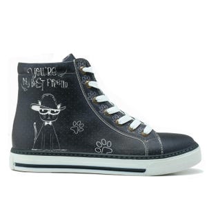 Colorful Converse, Handmade black and white cat patterned converse sneakers, Women&#39;s sneakers, Birthday Gift