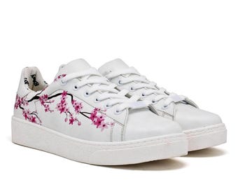 ハンドメイドのマルチカラープリントスニーカー、整形外科用ソール