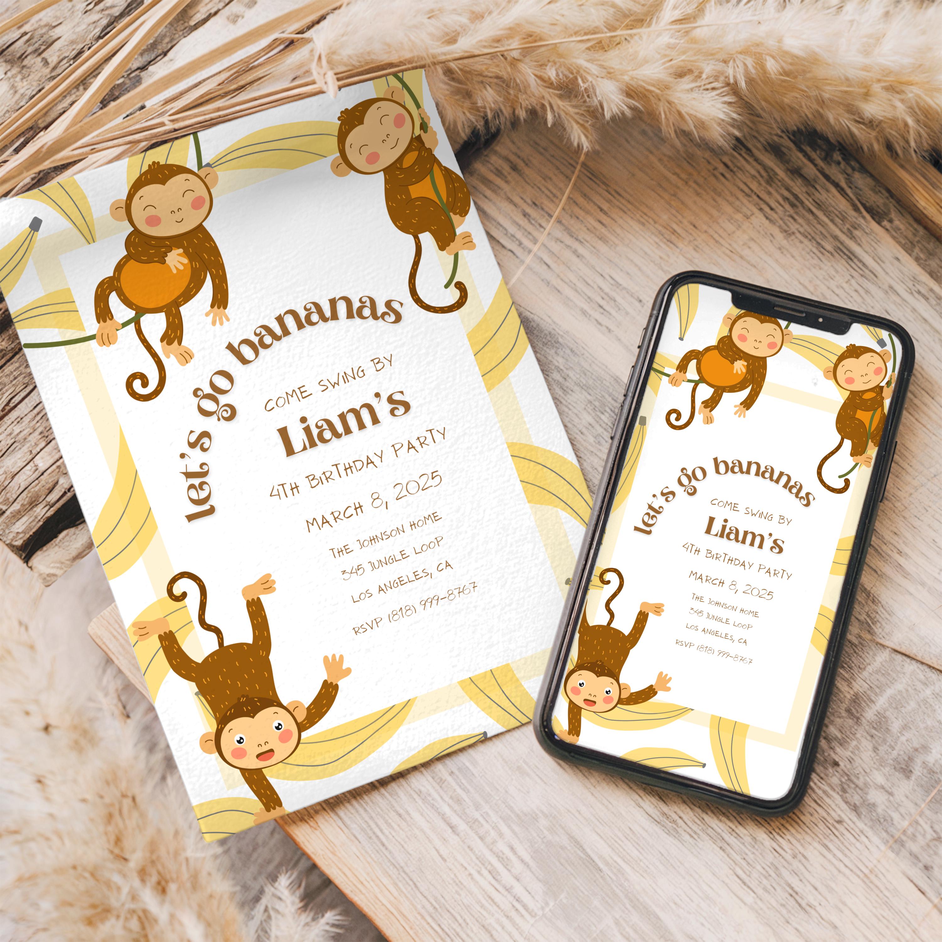 Cumpleaños de plátano - Etsy México, image size:3000x3000