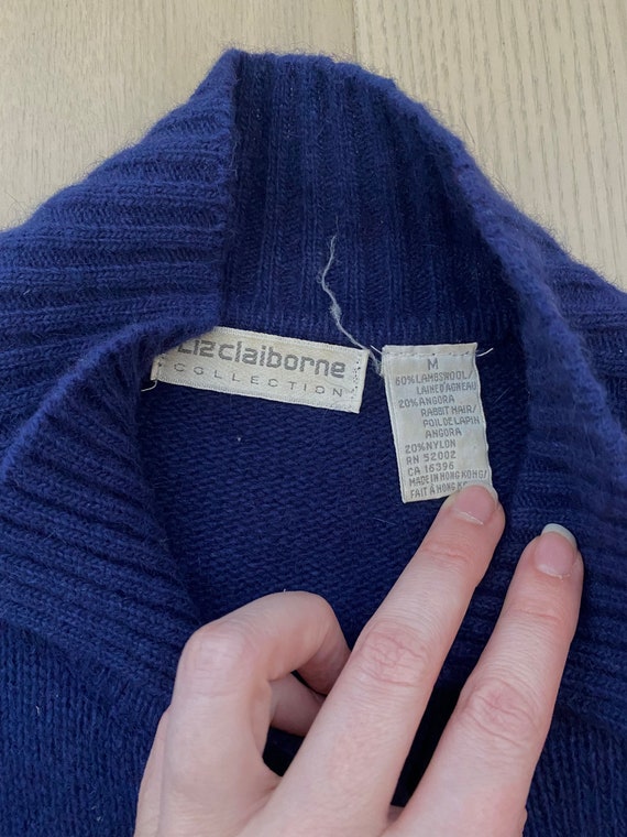 Vintage Liz Claiborne Collection Royal Blue Sweat… - image 4