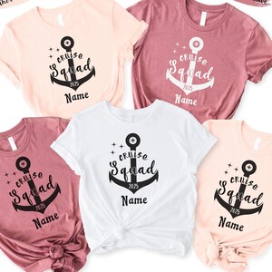 Personalized Cruise Squad 2025 Matching Shirts Cruise Crew Custom Name Shirt, Group Cruise Vacation Tee, Family Matching Cruise Trip Shirt