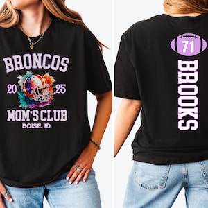 Personalized Football Shirt, Custom Name Sport Mom Tee,  Game Day Football Mama Club Tee, Game Day Shirt for Moms, Sports Mom Shirt