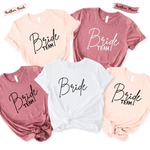 Personalized Bride Team Shirts, Bride Shirt, Bachelorette Party Shirts, Bridesmaid Shirts, Bachelorette Shirts, Hen Party Tee, Wedding Party
