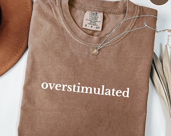 Comfort Colors® Overstimulated Shirt for Mom, Cowboy Frog Shirt, Unhinged TShirt, Weirdcore Clothing, Gen Z Shirt, Weird Stuff Funny TShirt