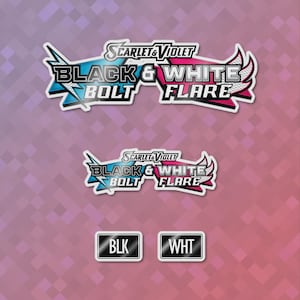 Pokémon Black Bolt and White Flare (Combined) Binder Sticker/Label