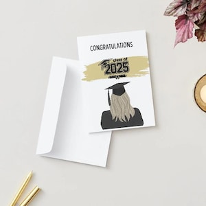 Carte de remise des diplômes générique avec enveloppe blanche
