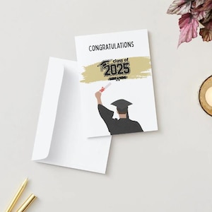 Carte de remise des diplômes générique avec enveloppe blanche