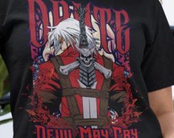 Dante Shooting DMC Premium Unisex T-shirt - May Cry DMC3, Devil May Cry Tee, Gaming Graphic Shirt, Gamer Gift, Video Game Apparel