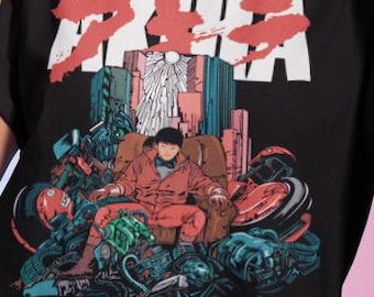 Akira T-shirt, Anime Retro Tee, Neo Tokyo Manga Shirt, Unisex Heavy Cotton Top, Tetsuo Kaneda Gift, All Sizes Available
