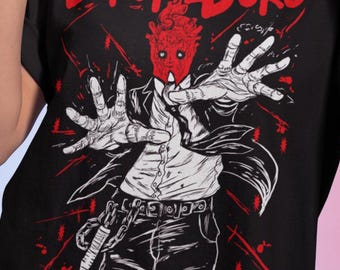 Camiseta de anime Dorohedoro, camiseta Shin Noi Nikaido Kaiman, unisex, algodón grueso, tallas S-5XL, mercancía de Dorohedoro