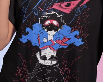 T-shirt Kamina Tengen Toppa Gurren Lagann, chemise esthétique anime, T-shirt mecha manga japonais, Simon Yoko Shounen, haut en coton unisexe