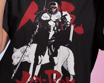 Camiseta unisex de anime Jin-Roh: La Brigada del Lobo, camiseta retro de la película manga