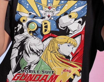 Camiseta de ala de Gundam, camiseta de anime japonés, camiseta de manga, arte gráfico, todas las tallas