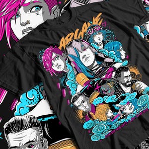 JinxspainShirt, Unisex T-shirt, Anime Cosplay Shirt, Anime Sweatshirt, Vintage Apparel, Special T-shirt, Anime Gift, Streetwear Unisex