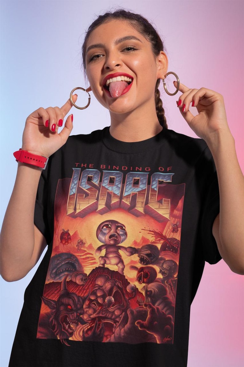 Isaa Rying The Binding of Isaac Gaming T-shirt, Indie Shirt - Etsy