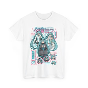 Camiseta de Hatsune Miku, camiseta de Anime Girl Kawaii Project Diva Vocaloid, camiseta unisex de algodón grueso, regalo de cosplay para todas las tallas imagen 6