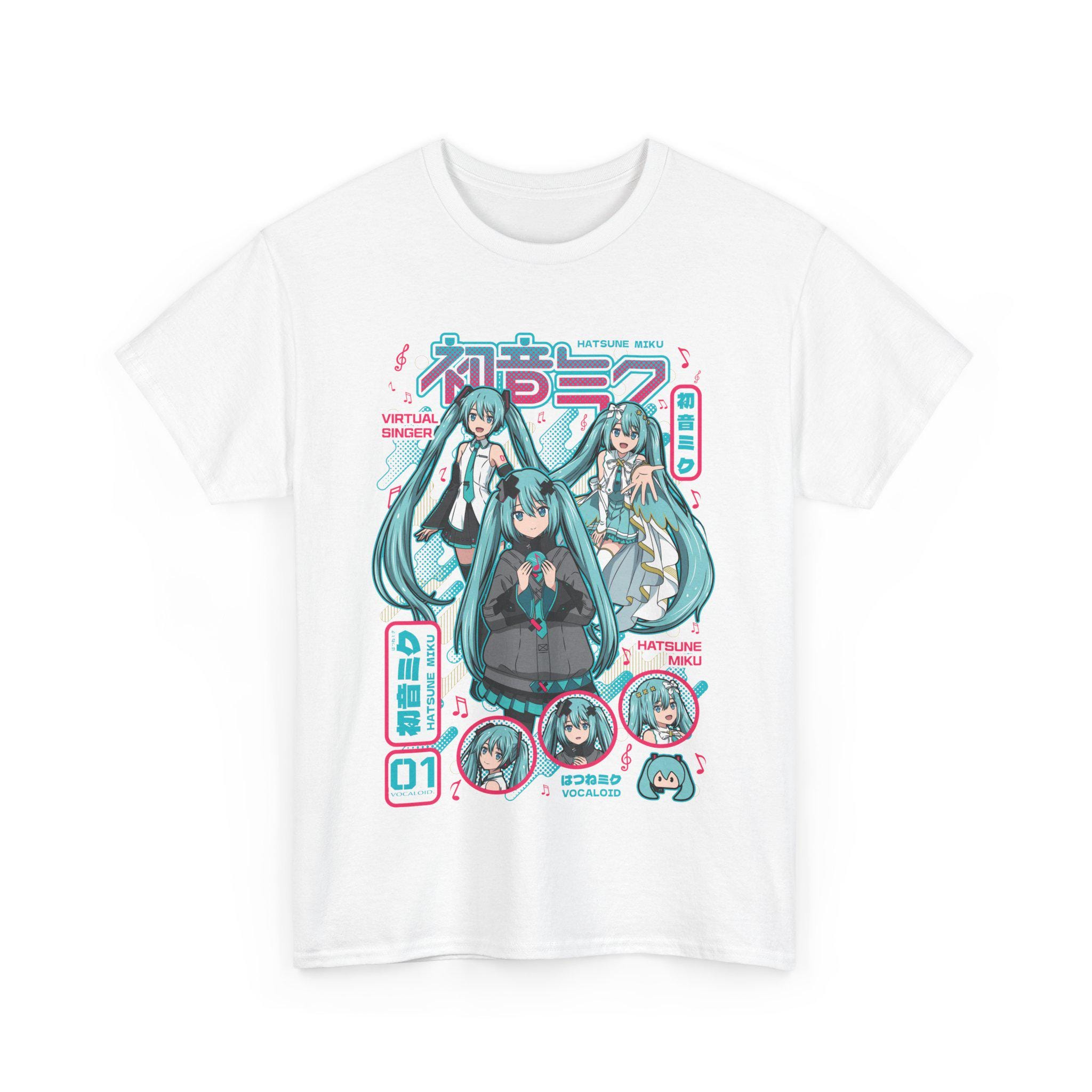 Hatsune Miku T-shirt, Anime Girl Kawaii Project Diva Vocaloid Tee