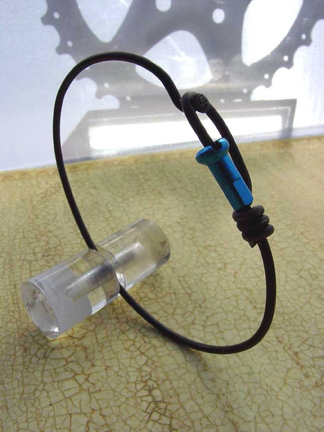 Bike Spoke Jewelry Spoke Bracelet With Aqua Spoke Nipple Etsy