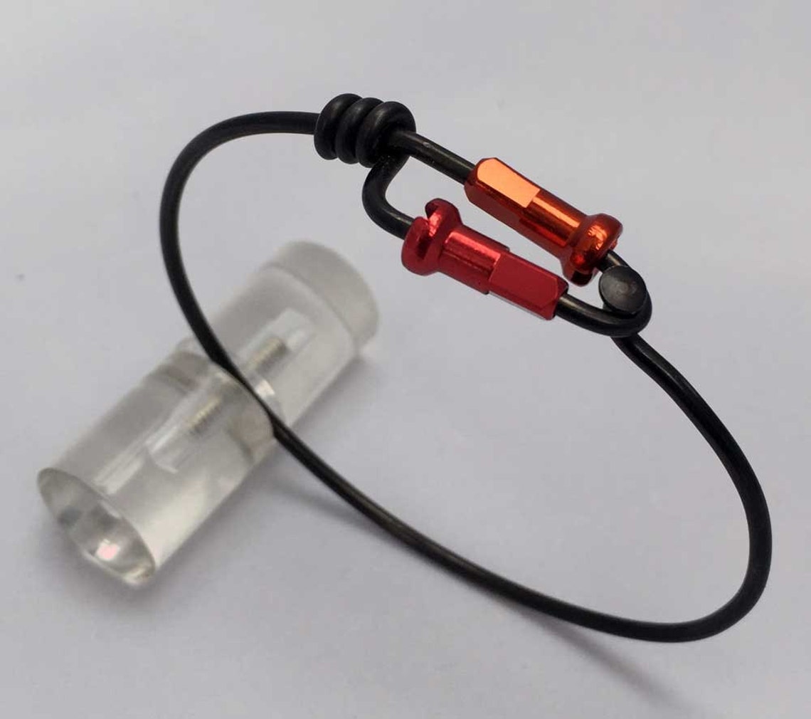 Bicycle Spoke Bracelet With Any Two Color Spoke Nipple Size Etsy