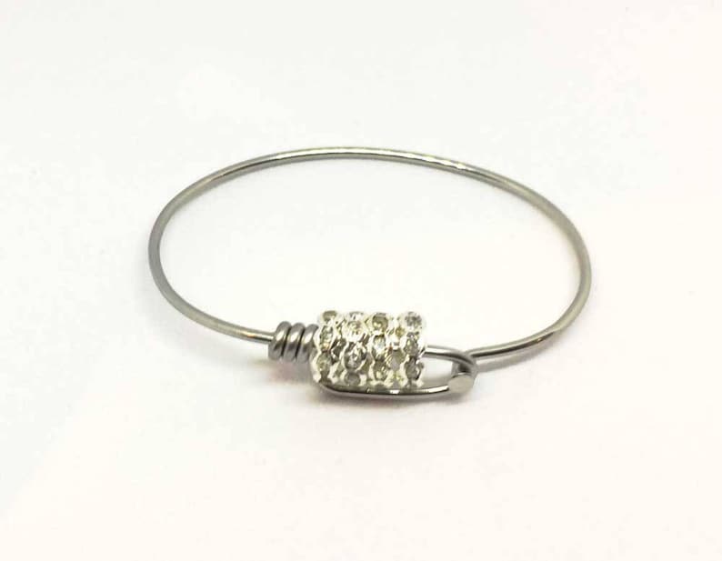 Bicycle Spoke Bracelet With Rhinestone Accent Etsy